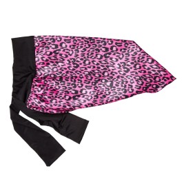 Red by Kiss Kids Satin Braid Bonnet, Comfy Wide Band for Long Hair, Long Braids (Pink Leopard)