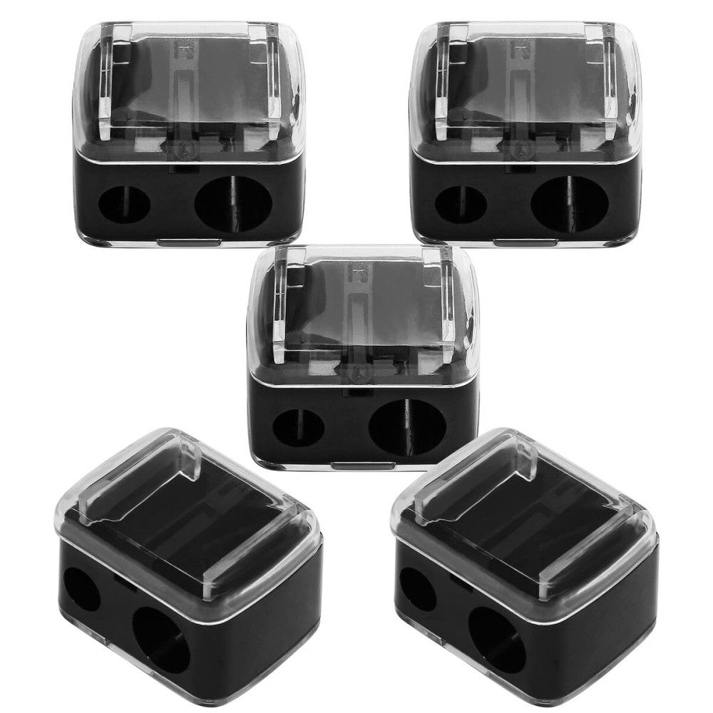 BokWin 5PCS Cosmetic Pencil Sharpener, Makeup Pencil Sharpener, Dual Holes Eyeliner Sharpener for Eyeliner Lipliner Pencils BokWin 5PCS Cosmetic Pencil Sharpener, Makeup Pencil Sharpener, Dual Holes Eyeliner Sharpener for Eyeliner Lipliner Pencils