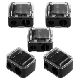 BokWin 5PCS Cosmetic Pencil Sharpener, Makeup Pencil Sharpener, Dual Holes Eyeliner Sharpener for Eyeliner Lipliner Pencils BokWin 5PCS Cosmetic Pencil Sharpener, Makeup Pencil Sharpener, Dual Holes Eyeliner Sharpener for Eyeliner Lipliner Pencils