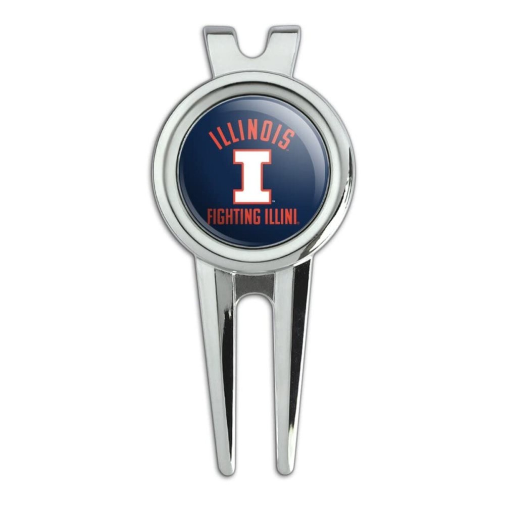 GRAPHICS & MORE University of Illinois Official Logo Golf Divot Repair Tool and Ball Marker