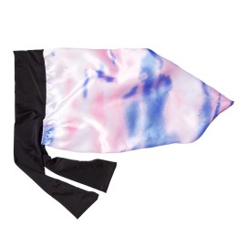 Red by Kiss Kids Satin Braid Bonnet, Comfy Wide Band for long hair, long braids (Tie Dye Pink/Purple)