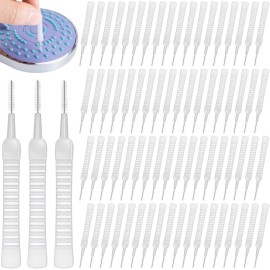 OIIKI 130pcs Shower Head Cleaning Brush, Anti-Clogging Nylon Cleaning Brush for Shower Nozzle, Hole Cleaning Brush for Pore Gap Keyboard