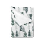 HawSkgFub Pine Trees Forest Baby Blanket for Boys Gift, Winter Flannel Fleece Nursery Bed Swaddle Receiving Blankets, Soft Lightweight Newborn Toddler Infant Kids Crib Bedding 30 x 40