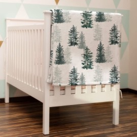 HawSkgFub Pine Trees Forest Baby Blanket for Boys Gift, Winter Flannel Fleece Nursery Bed Swaddle Receiving Blankets, Soft Lightweight Newborn Toddler Infant Kids Crib Bedding 30 x 40