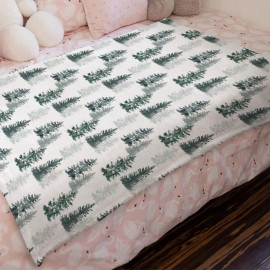 HawSkgFub Pine Trees Forest Baby Blanket for Boys Gift, Winter Flannel Fleece Nursery Bed Swaddle Receiving Blankets, Soft Lightweight Newborn Toddler Infant Kids Crib Bedding 30 x 40