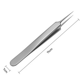 ericotry 1Pcs Stainless Steel Pointed Tweezers Ingrown Hair Tweezer Blackhead Remover Splinter Tweezer
