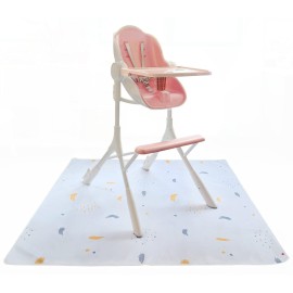 ORIBEL Splat Mat| 51\'\'x51\'\'| Baby Splat Mat for Under High Chair| Easy to Clean Mat| Non-Slip Play Mat| Stain & Water- Resistant| Machine Washable Spill Mat
