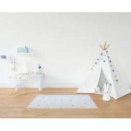 ORIBEL Splat Mat| 51\'\'x51\'\'| Baby Splat Mat for Under High Chair| Easy to Clean Mat| Non-Slip Play Mat| Stain & Water- Resistant| Machine Washable Spill Mat