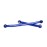 TREAL Alu 7075 Steering Links Steering Rod Tie Linkages Set for FMS FCX24 (Blue)