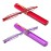 DXYXYO Slim Pocket Reading Glasses for Women Men 2 Pack, Compact Small Metal Readers with Portable Case, 3.5+ Purple and Red