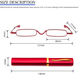DXYXYO Slim Pocket Reading Glasses for Women Men 2 Pack, Compact Small Metal Readers with Portable Case, 3.5+ Purple and Red DXYXYO Slim Pocket Reading Glasses for Women Men 2 Pack, Compact Small Metal Readers with Portable Case, 3.5+ Purple and Red