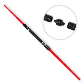 Light up Saber Toy with Electronic Lights and Sound Effect for Kids and Adults, Double-Bladed Red LED Retractable Force FX Light up Saber Toy as Party, Halloween, Holiday, Birthday Gift(2 Pack)