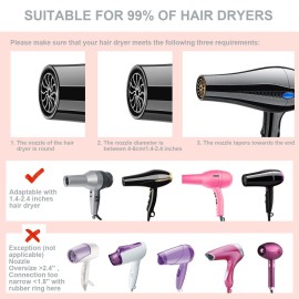 BESTTRENDY Hair Dryer Diffuser Attachment for Curly and Natural Wavy Hair: Suitable for 1.4-inch to 2.4-inch Blow Dryers, Professional, Honeycomb Design, ABS Plastic, Black