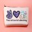 JXGZSO Lab Technician Makeup Bag Gift For Science Lovers Peace Love Laboratory Cosmetic Bag Biology Teacher Gift