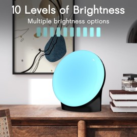 BrownNoise Electric Night Light for Baby 12 Colors Reading Lights for Indoor Use and 10 Adjustable Brightness 4 Timers for Baby Adult Kids