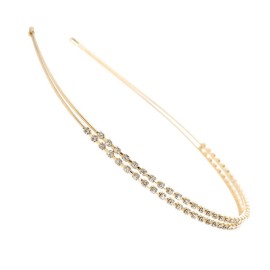 Ruihfas Silver/Rose Gold Tone Double Rows Crystal Rhinestones Fashion Headbands Wedding Party Hair Hoop Band Hairband Headwear for Women (Gold) Ruihfas Silver/Rose Gold Tone Double Rows Crystal Rhinestones Fashion Headbands Wedding Party Hair Hoop Band Hairband Headwear for Women (Gold)