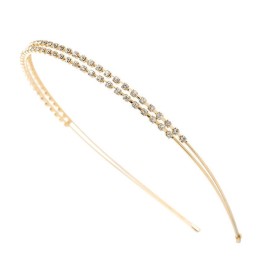 Ruihfas Silver/Rose Gold Tone Double Rows Crystal Rhinestones Fashion Headbands Wedding Party Hair Hoop Band Hairband Headwear for Women (Gold) Ruihfas Silver/Rose Gold Tone Double Rows Crystal Rhinestones Fashion Headbands Wedding Party Hair Hoop Band Hairband Headwear for Women (Gold)