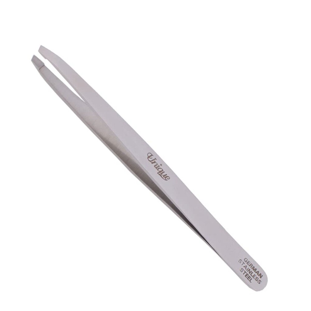 Tweezers - Eyebrow Flat Square Tip Tweezer - Facial Hair Removal, German Stainless Steel - By The Unique Edge Tweezers - Eyebrow Flat Square Tip Tweezer - Facial Hair Removal, German Stainless Steel - By The Unique Edge