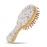 Sparkling Air Cushion Hair Brush Natural Wooden Paddle Mini - Pocket Travel Hairbrush with Round Wood Pins and Dazzling Artificial Diamonds