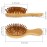 Sparkling Air Cushion Hair Brush Natural Wooden Paddle Mini - Pocket Travel Hairbrush with Round Wood Pins and Dazzling Artificial Diamonds