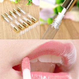 SKYPRO 20 Packs 1.2 mL Pretty Empty Lip Gloss Tubes Containers, Clear Mini Refillable Lip Balm Bottles with Rubber Inserts and 3pcs Transfer Pipettes for Lip Samples Travel DIY Makeup (4 Colors)