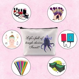 TSOTMO Villain Ursula Quote Inspired Gift Lifes Full Of Tough Choices Innit Zipper Pouch Makeup Bag (tough choices Innit)