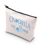 TSOTMO Fairytale Movie Inspired Gift Cinderalla Est 1950 Zipper Pouch Bag Pencil Bag For Daughter Niece Granddaughter (CINDERELLA EST 1950)