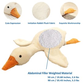 Doireum Swan Stuffed Animal, 2.6 lbs Weighted Plush Swan Toy Goose Weighted Plush Animals Duck Stuffed Animals Plush Pillow Toy Gifts for Kids, 19.68