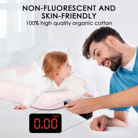 Mexxi Organic Waterproof Baby Lounger Cover, 100% Organic Cotton, Breathable, Hypoallergenic, Baby Pink