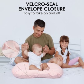 Mexxi Organic Waterproof Baby Lounger Cover, 100% Organic Cotton, Breathable, Hypoallergenic, Baby Pink