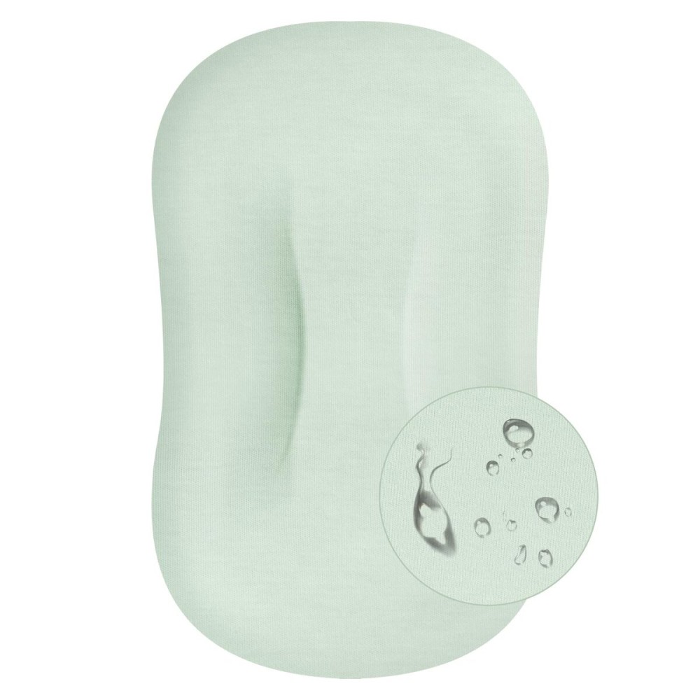 MEXXI Organic Waterproof Baby Lounger Cover | 100% Organic Cotton Hypoallergenic and Breathable Organic Cotton Baby Nest Cover (Cover Only) (Pistachio Green, Waterproof)