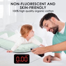 MEXXI Organic Waterproof Baby Lounger Cover | 100% Organic Cotton Hypoallergenic and Breathable Organic Cotton Baby Nest Cover (Cover Only) (Pistachio Green, Waterproof)