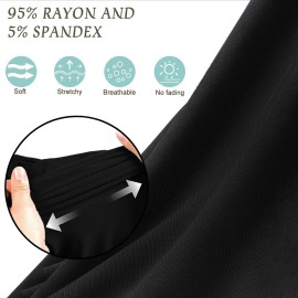 OWLOWLA Newborn Swaddle Set Stretch Wrap Swaddle Receiving Blanket for Baby Boy Girl(Black-rm)