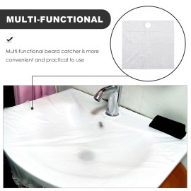 minkissy 20pcs Disposable Beard Catcher Multi Function Hair Catching Sink Bathroom Kitchen Sinks Ideal Shaving Trimming Non Stick Beard Hair Catcher Grooming 25.6 x 25.6inch