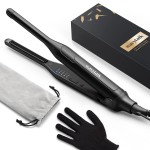 Wavytalk Pencil Flat Iron, 3/10 Small Iron for Short Hair, Pixie Cut and Bangs, Tiny Beard Straightener with Dual Voltage & Adjustable Temp, Mini Hair Edges Heating Up in 15s