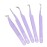SIVOTE Lash Tweezers for Eyelash Extensions, Pack of 5 Purple - Lash Extension Tweezers Set with Diamond Grip, Precision Fiber Tip for Volume Eyelash Extensions