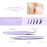 SIVOTE Lash Tweezers for Eyelash Extensions, Pack of 5 Purple - Lash Extension Tweezers Set with Diamond Grip, Precision Fiber Tip for Volume Eyelash Extensions