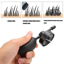 Hair Spray Applicator, Fibers Spray Pump Applicator Auxiliary Nozzle Fibers Black Cover Roots Spray Head