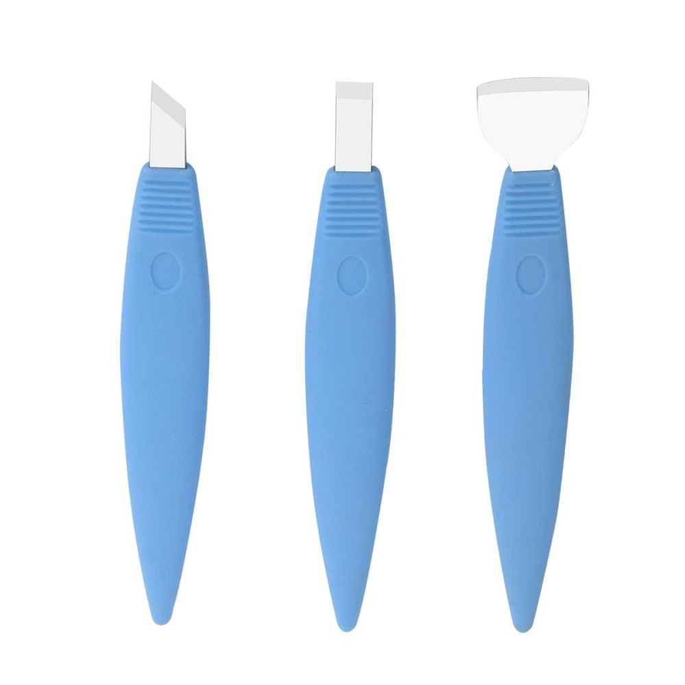 Pedicure Knife Set for Feet, 3Pcs Stainless Steel Pedicure Knife Tools Ingrown Toe Nail Foot Callus Dead Skin Remover Nail for Feet Grooming Nail Care Tools Kit for Nail Corn Callus(Dark Blue Suit)