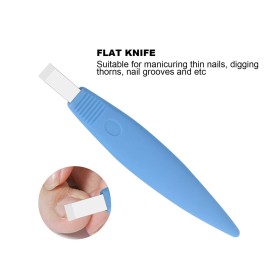 Pedicure Knife Set for Feet, 3Pcs Stainless Steel Pedicure Knife Tools Ingrown Toe Nail Foot Callus Dead Skin Remover Nail for Feet Grooming Nail Care Tools Kit for Nail Corn Callus(Dark Blue Suit)