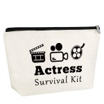Gfhzdmf Actress Gift Acting Gift for Drama Actor Actress Makeup Bag Theater Present Zipper Pouch Theatre Drama Travel Cosmetic Pouch Funny Actor Student Presents Musical Teacher Graduation prezzie