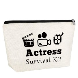 Gfhzdmf Actress Gift Acting Gift for Drama Actor Actress Makeup Bag Theater Present Zipper Pouch Theatre Drama Travel Cosmetic Pouch Funny Actor Student Presents Musical Teacher Graduation prezzie
