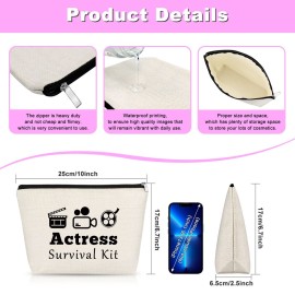 Gfhzdmf Actress Gift Acting Gift for Drama Actor Actress Makeup Bag Theater Present Zipper Pouch Theatre Drama Travel Cosmetic Pouch Funny Actor Student Presents Musical Teacher Graduation prezzie