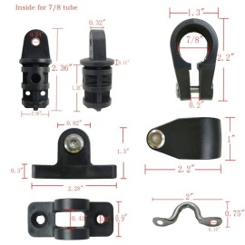 Bimini Top Fittings - 7/8 Nylon Set for Boat Canopy, Bow Hardware
