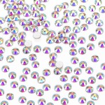 2880pcs SS10 2.8mm Crystals AB Flatback Rhinestones Bulk Nail Art Round K9 Glass Gems Beads Stones Diamonds Glitter Charms Jewels for Design Accessories Crafts Eye Makeup Clothes Shoes