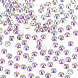 2880pcs SS10 2.8mm Crystals AB Flatback Rhinestones Bulk Nail Art Round K9 Glass Gems Beads Stones Diamonds Glitter Charms Jewels for Design Accessories Crafts Eye Makeup Clothes Shoes
