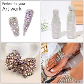 2880pcs SS10 2.8mm Crystals AB Flatback Rhinestones Bulk Nail Art Round K9 Glass Gems Beads Stones Diamonds Glitter Charms Jewels for Design Accessories Crafts Eye Makeup Clothes Shoes 2880pcs SS10 2.8mm Crystals AB Flatback Rhinestones Bulk Nail Art Round K9 Glass Gems Beads Stones Diamonds Glitter Charms Jewels for Design Accessories Crafts Eye Makeup Clothes Shoes