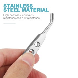 Meibomian Gland Massage Forceps Expressor Forceps Eyelid Massage Tweezers Meibomian Gland Tweezers Massage Tool Tweezers Clips Pliers Tool Remover Short Hair Stainless Steel Miss