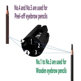 HOTWE Eyebrow Pencil Sharpener - Duckbill 2 in 1 Multi-Functional Eyebrows Shaper Tool for Wooden and Peel-Off Soft Brow Pencils