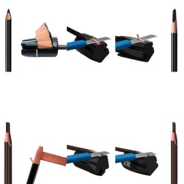 HOTWE Eyebrow Pencil Sharpener - Duckbill 2 in 1 Multi-Functional Eyebrows Shaper Tool for Wooden and Peel-Off Soft Brow Pencils